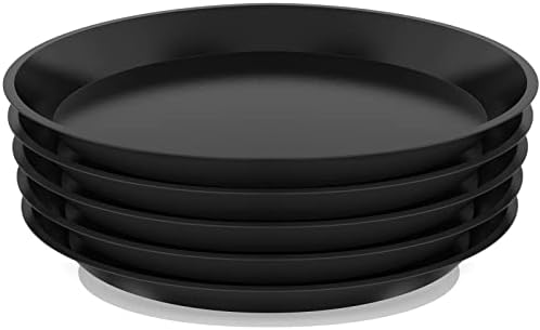 Plant Saucer 18 Inch, 5 Pack Heavy Duty Plant Tray for Pots, Plastic Pot Saucers for Plants, Large Drip Trays for Potted Plants, Round Water Tray for Indoors by FUOAUYK