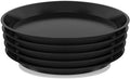 Plant Saucer, 5 Pack - 20 Inch Heavy Duty Plastic Tray for Pots, Drainage Hole, Large Drip Tray for Indoors, Waterproof, Easy to Clean, Reusable, Round, Black by FUOAUYK