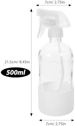 Milisten 2pcs Ml Glass Spray Bottle with Silicone Sleeve, White - Image 2