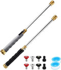High Pressure Hose Nozzle for Garden, Heavy Duty Metal Jet Nozzle Power Washer Wand with 3 Spray Tips, Pressure Washer Hose Attachment for Car, Patio, Driveway Cleaning (Black+Grey) by Unknown