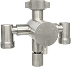 G-Sunny Stainless Steel Multi-Function Outdoor Faucet with Dual Garden Hose Adapter, Heavy Duty Outdoor Water Splitter with Extra Tap for Hand Washing, Bucket Filling (Dual Hose) by G-Sunny