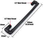 Hose Connector Adapter 10 Pieces/batch 1/2 Inch 90-360 Degree Adjustable Plastic Pop-up Sprinkler Head Swing Joint Agricultural Greenhouse Garden Irrigation (Color : Long 180 Degrees) - Image 7