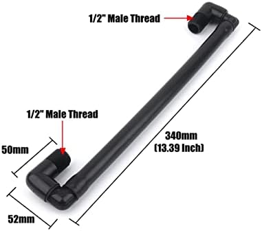 Hose Connector Adapter 10 Pieces/batch 1/2 Inch 90-360 Degree Adjustable Plastic Pop-up Sprinkler Head Swing Joint Agricultural Greenhouse Garden Irrigation (Color : Long 180 Degrees) - Image 7