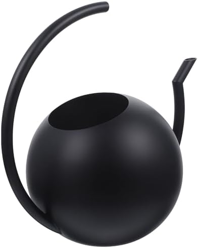 Black Stainless Steel Watering Can, 1l Thin Spout for Plants by ARTIBETTER