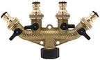 Brass Pipe Fittings 4 Way Brass Hose Tap Fittings Hose Valve Manifold Hose Splitter Tap Adaptors 1PC Water Distributor Repair Fittings by Unknown