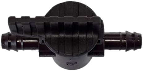 NETAFITM Drip Irrigation Barbed Fittings,3/8" 12MM Black Drip Tubing Coupler Elbow Tee Reducer Adapter for drip line with 0.426" ID (Shut-Off Valve -12mm (3/8") Insert (Ins x Ins), 5 Count) - Image 2