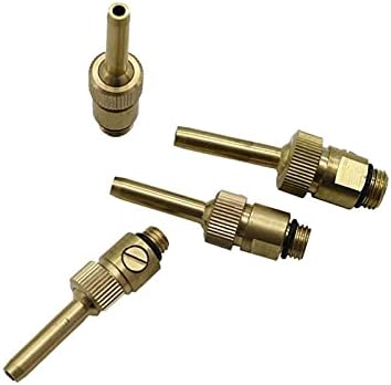 Hose Connector Brass Water Curtain, Water Line Fountain Nozzle, Adjustable 1/4" M10 M12 M14 External Thread Fountain, with Valve Garden Landscape Tools (Color : Brass) - Image 5