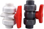 Expandable Garden Hose Repair Kit 15PCS White Hose Connector with Double Union Ball Control Red Valve, Garden Watering Irrigation System Water Pipe Fittings(Inner Dia 40mm) - Image 5