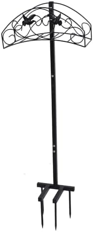 Heavy Duty Freestanding Garden Hose Holder with Detachable Feature and Storage Basket, Elegant, Installation, Made of Difficult Iron for Durability, Ideal for Outside Yard Use - Image 7