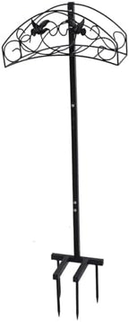 Heavy Duty Freestanding Garden Hose Holder with Detachable Feature and Storage Basket, Elegant, Installation, Made of Difficult Iron for Durability, Ideal for Outside Yard Use - Image 7