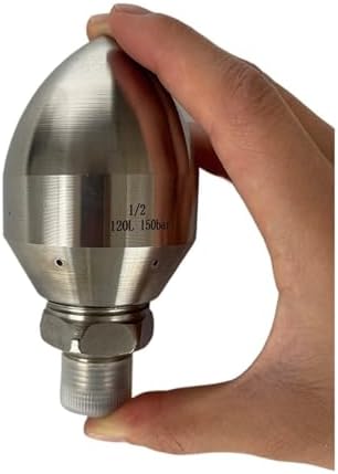 High Pressure Sewer Jetter Cleaning Nozzle 1/2 Inch Thread Stainless Steel(1l2 female 60L) - Image 2
