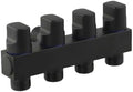 Brass Garden Hose Splitter 4 Outlet - Leak for proof Water Distributor with Flow Control Valves - Outdoor Faucet Manifold for Lawn Watering - 3/4 Inch Connection Black(Black) by Unknown