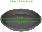 2 Pack of 19 inch Plant Saucer, Large Plant Tray, Heavy Sturdy Plant Drainage Tray for Indoors, Bird Bath Bowls, Sturdy 18 inch Plastic Pot Tray for Planter (Brown) - Image 2