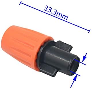 Gardening Watering System Tools Orange Adjustable Spray Nozzle Micro-Flow Head Nozzle Dripper, with Barbed Tee Thread Connector 100pcs (Color : A) - Image 2