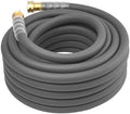 Heavy Duty Premium Garden Hose 50ft x 5/8", 300PSI Working, 1000PSI Burst, Hybrid Rubber Water Hose with Transparent Swivel Handle - Hot/Cold Water - Five Layered Braiding with Brass fittings (Grey) by Unknown