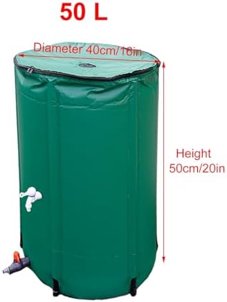 Rain Catcher Barrel with Spigot Collapsible Rain Barrel Kit Water Storage with Lid Collection Water Barrel(40x50cm/16x20in) - Image 6
