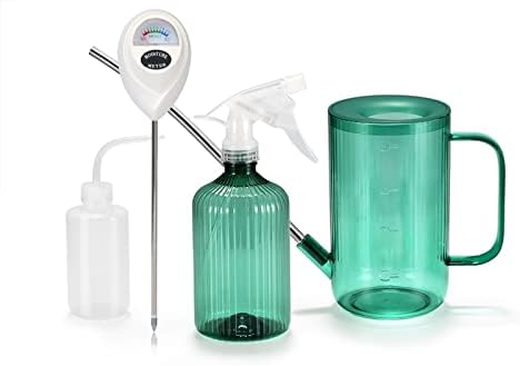 Watering Can for Indoor Plants with Spray Bottle Squeeze Bottle Soil Moisture Meter w/Cleaning Cloth by ONEDONE