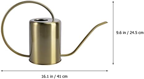 Watering Can Indoor, 1pc Brass Watering can Watering Kettle for Plants gooseneck Watering can Gardening Watering can Vintage Decor Indoor Plant Garden Watering Pot Stainless(41x24.5cm) - Image 3