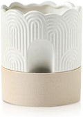Nihow Ceramic Self Watering Pots for Indoor Plants, 6 Inch,Beige by Nihow