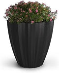 Mayne Sedona 18in Self-Watering Round Planter, Black by Mayne
