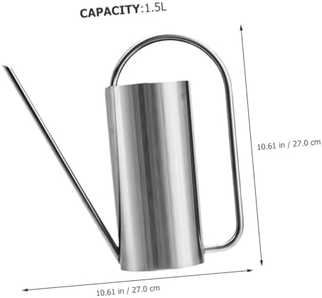 Watering Can with Long Spout 1.5l Stainless Steel for Plants - Image 6