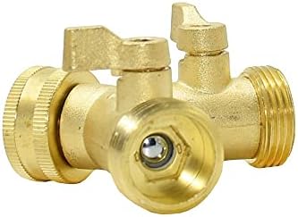 Plumbing Fittings Ball Valve Hose Connectors Brass Female 3/4" to 2-Way Tap 5/8" Nipple Water Splitter Male Y Garden Quick Connector Irrigation 1pcs (Color : Style(Style B) - Image 3