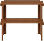 Furinno TIOMAN Plant Shelf, 2-Tier Plant Stand, Display Shelf, for Multiple Pot, Easy Toolless Assembly, Patio, Balcony, Garden, Natural - Image 6