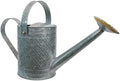 Headwind Cortland 1 Gallon Metal Watering Can with Brass Rose Spout, Vintage Galvanized Watering Can for Garden, Indoor & Outdoor Plants, Copper Accent Steel – Galvanized Silver by Headwind
