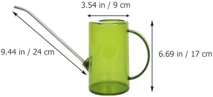 Beavorty 2pcs 1000ml 304 Stainless Steel Watering Cans with Long Spout for Indoor Plants and Succulents, Black and Green Plant Watering Tools for Home Gardening - Image 2