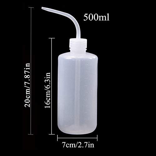 2pcs 500ml/17oz Safety Wash Bottle - Green Plastic Squeeze Bottle for Medical Label Soap Cleaning (Pack of 4) - Image 2