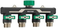 RESTMO Heavy Duty 4 Way Y Garden Hose Splitter Full Metal Body, Green by Restmo