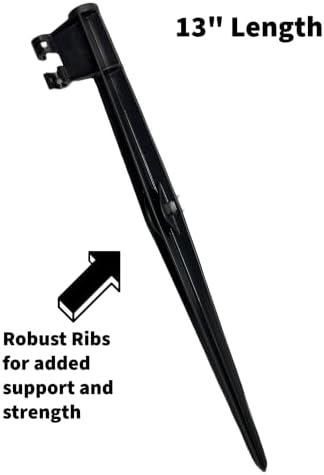 13-Inch Heavy-Duty Irrigation Support Stake for 1/4" Drip Tubing – Industrial Grade Riser Stake (100 Pack) - Image 2