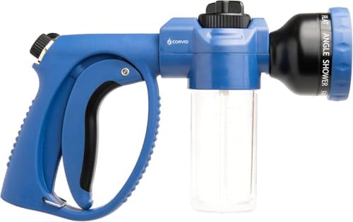 5-Pack Corvid Adjustable Nozzle with Soap Dispenser, 8-Pattern Spray Hose Nozzle for Cleaning Cars, House, and Pets - Lightweight Plastic Design - Image 2