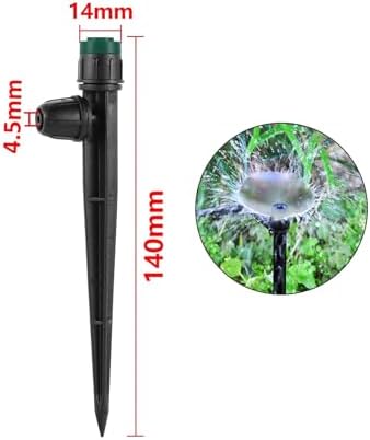 Compatible with 1 4 Inch Hose Garden Watering System Garden Diffuser Irrigation 360 Degree Rotating Nozzle Sprinkler(20pcs Scattering) - Image 2
