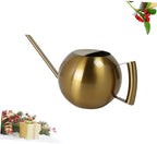 TOYANDONA 1000ml Stainless Steel Watering Can Long Spout Ball Shape for Indoor Outdoor Plants Succulent Gardening Tool Golden - Image 7