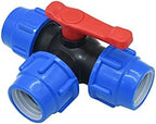 Garden Hose Fittings T-Type 32/40/50/63mm Pe Pipe Three-Way Ball Valve Garden Faucet Three-Way Manifold DN25 DN32 DN40 DN50 Connector 1 (Color : 40mm) by Unknown