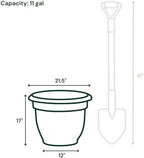 Bloem Ariana 20" Plastic Self-Watering Planter, Peppercorn, 2-Pack - Image 3
