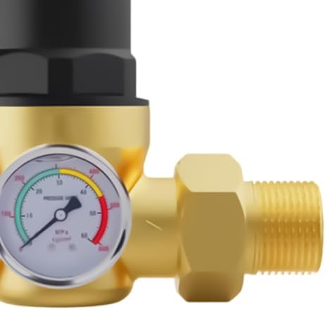 Water Pressure Reducer Heavy Duty Brass Replacement Fittings with Gauge - Image 6