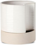 Nihow Ceramic Self Watering Plant Pot for Indoor Plants, 8 Inch,Cream White by Nihow