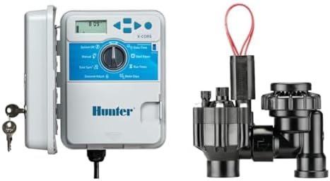 Hunter Sprinkler XC400 X-Core 4-Station Controller and 3/4" PGV-ASV Anti-Siphon Valve Bundle by Unknown