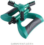 Garden Sprinkler System, 360° Rotating Three-Arm Butterfly Sprayer for Lawn Irrigation, ABS TPR PP Construction, Includes Connectors, 9.4 x 7.1 x 3.9 in - Image 2