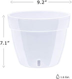 Gardenera 9.2" ASTI Self Watering Planter (Set of 3) in Gold/Black - Modern Flower Pot with Water Level Indicator for All House Plants, Flowers, Herbs, Succulents and Hanging Plants - Image 2