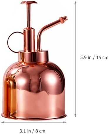 Vintage 300ml Rose Gold Stainless Steel Plant Mister and Succulent Watering Bottle for Indoor Garden Plants with Pump for Precise Mist Watering - Image 2