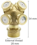 1PC 1/2" Misting Nozzle Brass Atomizing Spray Fitting Nebulizer Hose Connector Adjustable Garden Irrigation - Image 2
