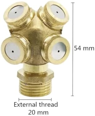 1PC 1/2" Misting Nozzle Brass Atomizing Spray Fitting Nebulizer Hose Connector Adjustable Garden Irrigation - Image 2
