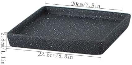 Plant Trays 7.8 Inch Square Ceramic Plant Saucer Drip Tray, Plant Drainage Tray for Indoors Outdoors Flower Pots Saucers(White) - Image 2