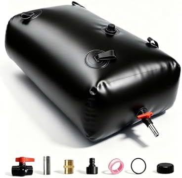 142 Gallon Water Bladder Tank, 2000D PVC Portable Water Storage Bag Black by Unknown