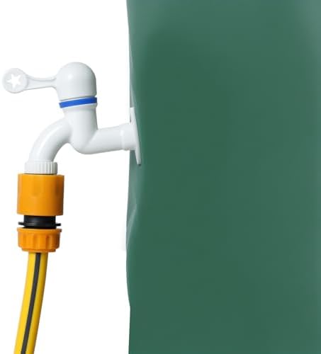 100 Gallon Collapsible Rain Barrel, Portable Rainwater Collection System with Spigot, Filter & Overflow Kit, Outdoor Gutter Downspout Water Storage Tank 100 - Image 6