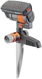 GARDENA 20575 | Up to 2300 sq ft - ZoomMaxx Adjustable Oscillating Sprinkler on Metal Step Spike with US Hose Threads for Watering Large Area Lawn, Yard and Garden. Quick Connect Included. by Unknown
