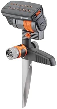GARDENA 20575 | Up to 2300 sq ft - ZoomMaxx Adjustable Oscillating Sprinkler on Metal Step Spike with US Hose Threads for Watering Large Area Lawn, Yard and Garden. Quick Connect Included. by Unknown